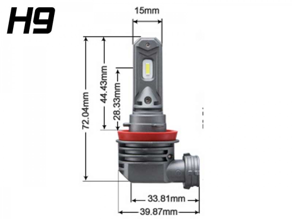 Mini Ampoule led H11 haute puissance homologuées Europe E9