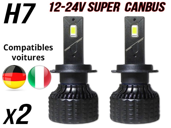 Ampoule de phare LED H7 CSP, Canbus sans erreur, Mini phare