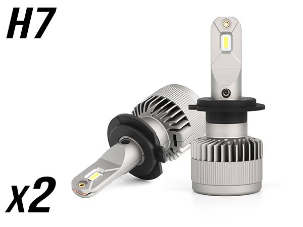 Ampoule LED H7 Moto - Taille Mini, Puissante et Ventilée - Port Offert !