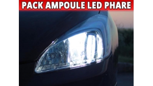 Pack Ampoule led phare haute puissance H7 Peugeot 508 + Adaptateurs