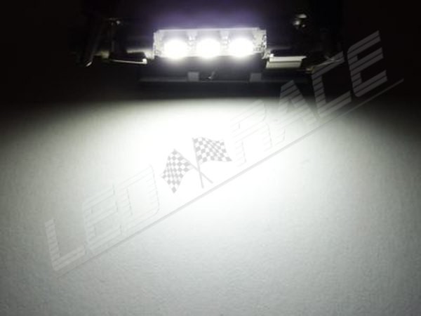 2x ampoule navette LED blanc 12V 5W longueur 36mm 3x SMD 5050