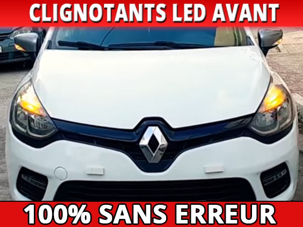 Clignotant LED Ambre PY24W pour Renault Clio 4 IV 2012-2018, 2 Pièces,  Ampoule Avant Sans Hyper Flash, Canbus, Brave Free