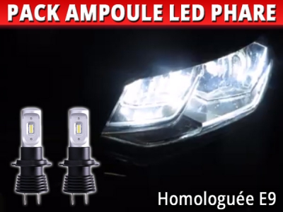 PACK DOUBLE AMPOULE BLANC ROUGE + AMPOULE LED