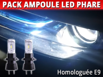 Pack Ampoules LED Phare pour Renault Zoé - Homologation E9