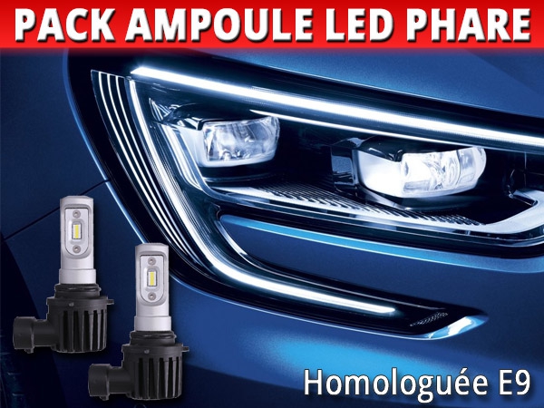 2 Adaptateurs H7 ampoule kit LED pour voiture phare Renault Scenic 2006 -  2009