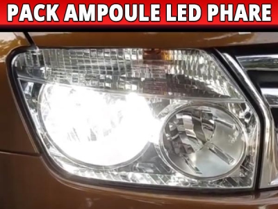 Ampoules LED H4 pour Dacia LOGAN Feux de Croisement + Route
